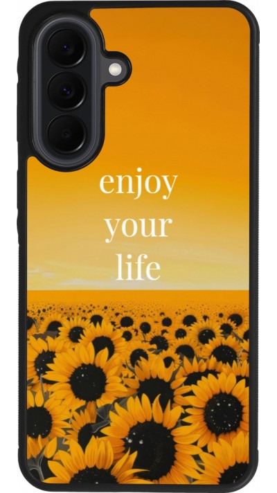 Samsung Galaxy A37 Case Hülle - Silikon schwarz Summer 2026 Enjoy your life