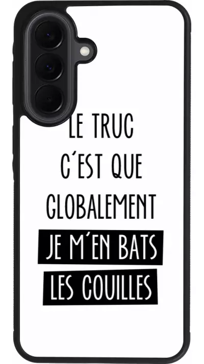 Coque Samsung Galaxy A37 - Silicone rigide noir Le truc globalement bats les couilles