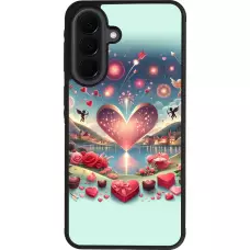 Coque Samsung Galaxy A37 - Silicone rigide noir Valentine 2025 Chic
