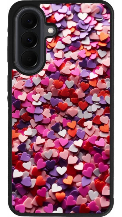 Coque Samsung Galaxy A37 - Silicone rigide noir Valentine 2025 Confetti