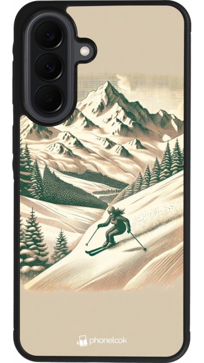 Coque Samsung Galaxy A37 - Silicone rigide noir Vintage Ski Mountain