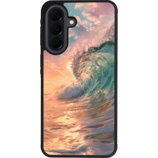 Samsung Galaxy A37 Case Hülle - Silikon schwarz Wave Sunset