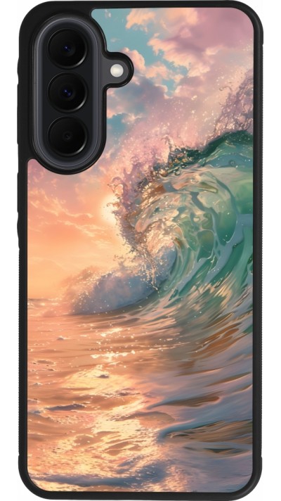 Coque Samsung Galaxy A37 - Silicone rigide noir Wave Sunset