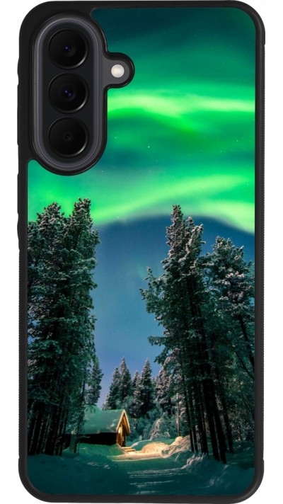 Coque Samsung Galaxy A37 - Silicone rigide noir Winter 22 Northern Lights