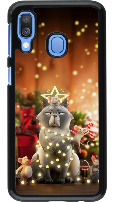 Samsung Galaxy A40 Case Hülle - Christmas 25 Xmas Cat