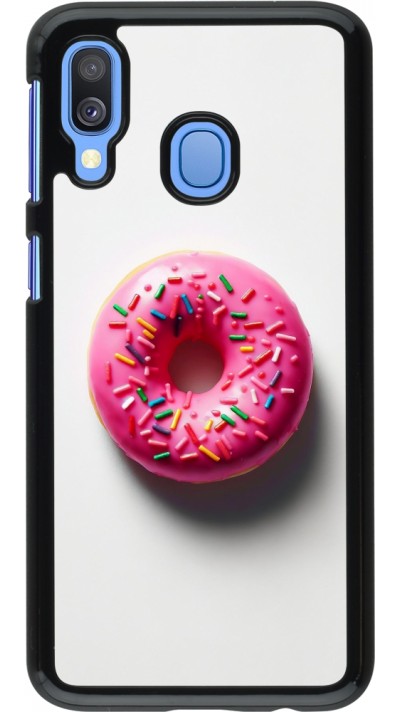 Coque Samsung Galaxy A40 - Weißer Hintergrund, pinker Donut