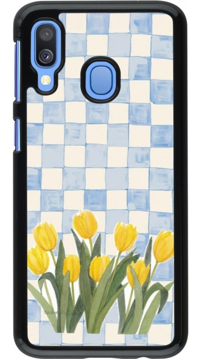 Coque Samsung Galaxy A40 - Blue vichy tulips Spring 2026