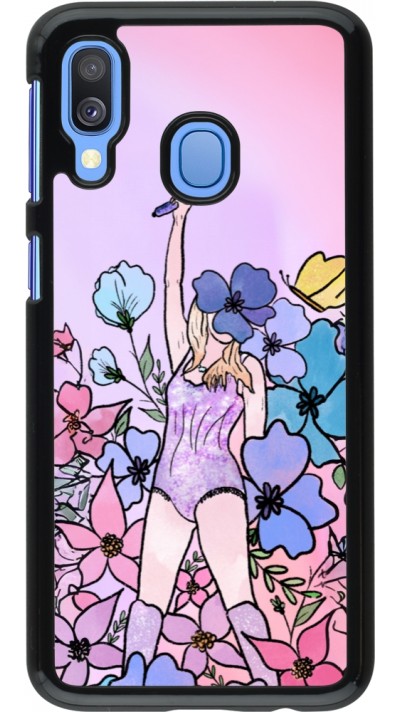 Coque Samsung Galaxy A40 - Taylor Swift Sketch - Pink
