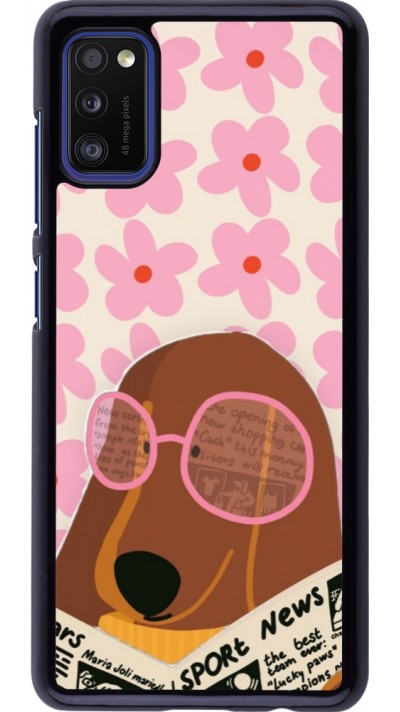 Coque Samsung Galaxy A41 - Dog with newspaper Spring 2026