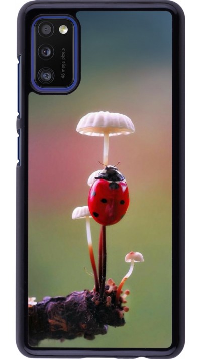 Coque Samsung Galaxy A41 - Ladybird on a mushroom Spring 2026