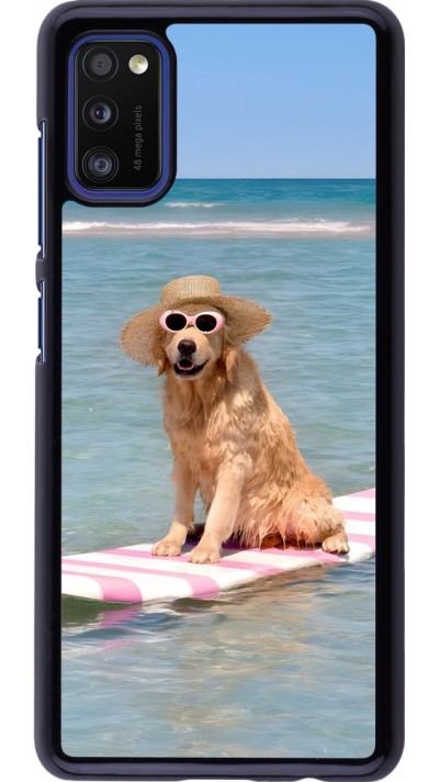 Samsung Galaxy A41 Case Hülle - Summer Dog on Paddle Samsung Galaxy A41 Case Hülle - Summer Dog on Paddle