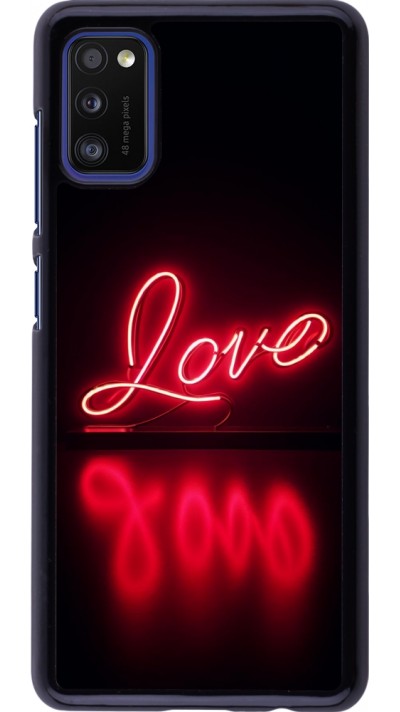 Coque Samsung Galaxy A41 - Valentine 2025 Neon Love