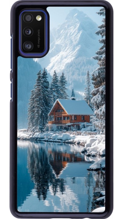 Coque Samsung Galaxy A41 - Winter 25 Winter house forest day