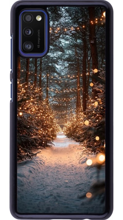 Coque Samsung Galaxy A41 - Winter 25 Winter snowy road