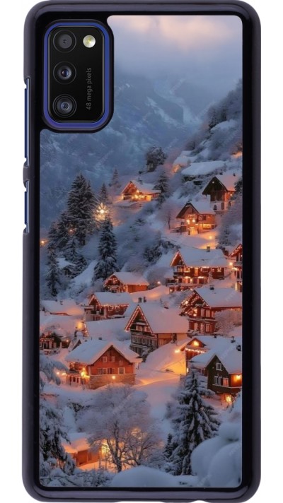 Coque Samsung Galaxy A41 - Winter 25 Winter snowy village