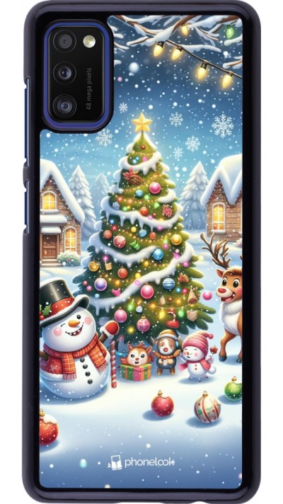 Samsung Galaxy A41 Case Hülle - Weihnachten 2023 Schneemann und Tannenbaum Samsung Galaxy A41 Case Hülle - Weihnachten 2023 Schneemann und Tannenbaum