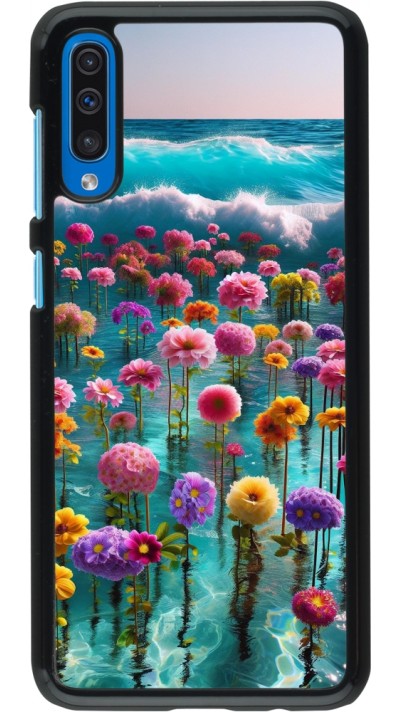 Coque Samsung Galaxy A50 - Flower sea waves