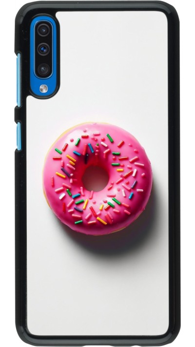 Coque Samsung Galaxy A50 - Weißer Hintergrund, pinker Donut