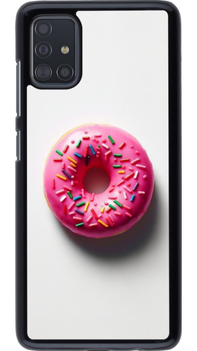 Coque Samsung Galaxy A51 - Weißer Hintergrund, pinker Donut