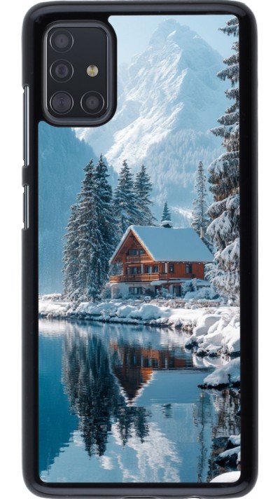 Samsung Galaxy A51 Case Hülle - Winter 25 Winter house forest day