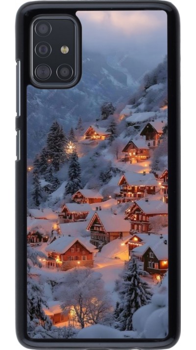 Samsung Galaxy A51 Case Hülle - Winter 25 Winter snowy village