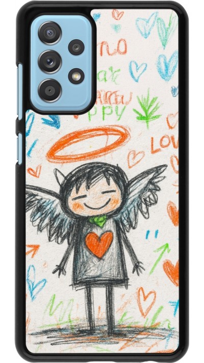 Samsung Galaxy A52 Case Hülle - Little Angel Sketch Love