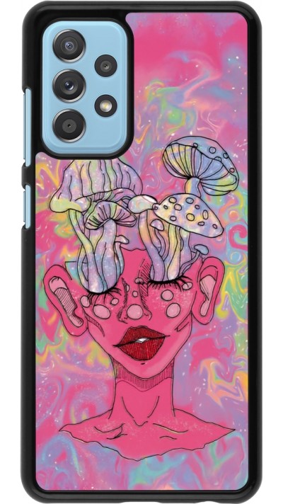 Samsung Galaxy A52 Case Hülle - Psychedelic pink mushroom