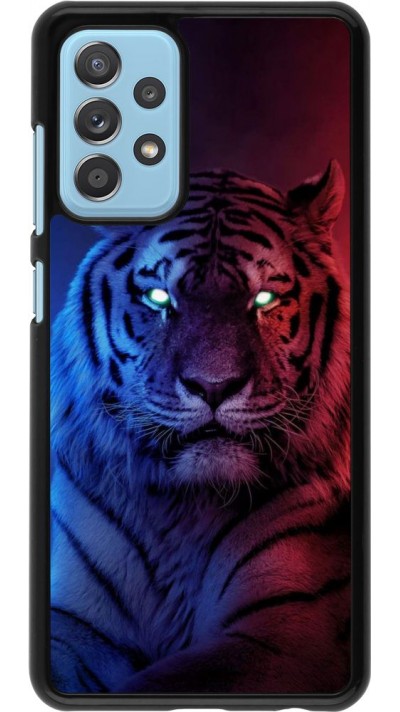 Samsung Galaxy A52 Case Hülle - Tiger Blue Red