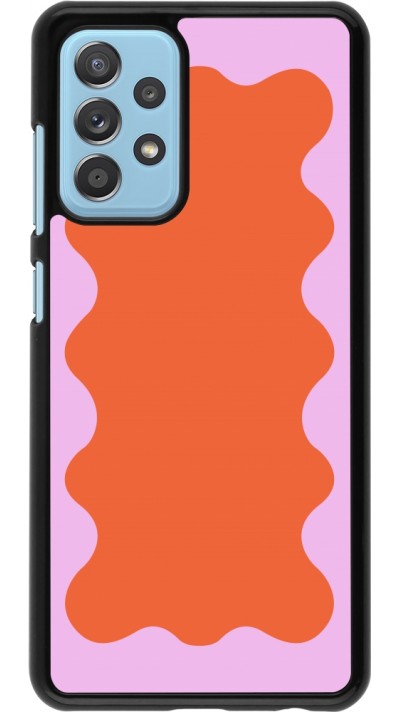 Coque Samsung Galaxy A52 - Wavy Rectangle Orange Pink