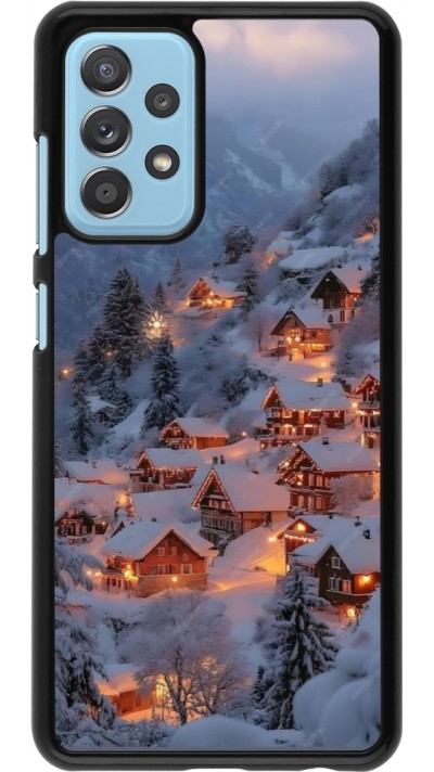 Samsung Galaxy A52 Case Hülle - Winter 25 Winter snowy village