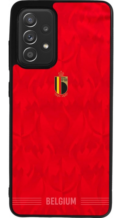 Coque Samsung Galaxy A52 - Silicone rigide noir Maillot de football Belgique 2026 personnalisable