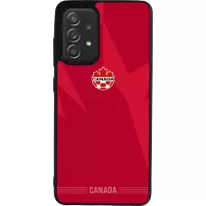 Coque Samsung Galaxy A52 - Silicone rigide noir Maillot de football Canada 2026 personnalisable
