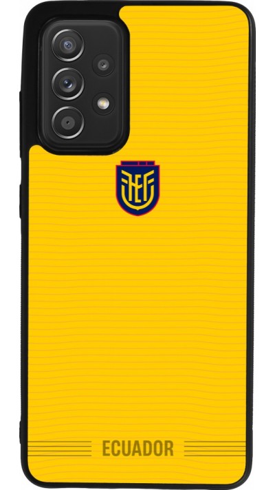 Coque Samsung Galaxy A52 - Silicone rigide noir Maillot de football Équateur 2026 personnalisable