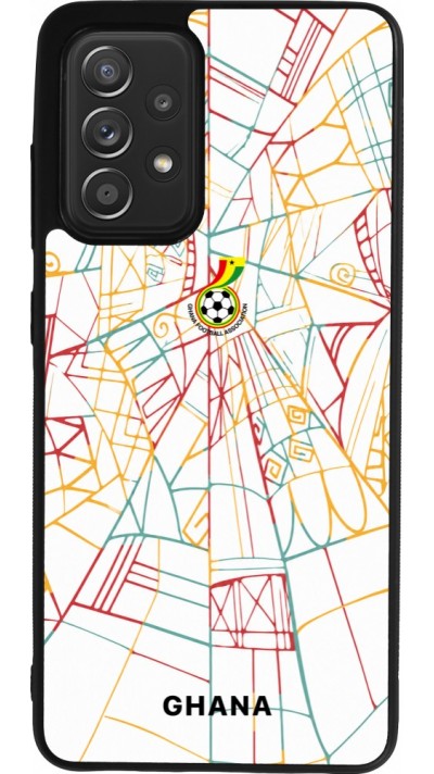 Coque Samsung Galaxy A52 - Silicone rigide noir Maillot de football Ghana 2026 personnalisable