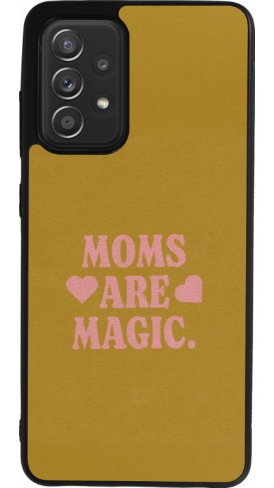 Coque Samsung Galaxy A52 - Silicone rigide noir Mom 2026 Are Magic