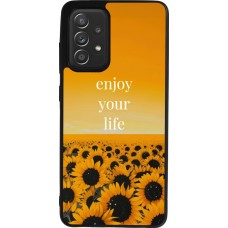 Coque Samsung Galaxy A52 - Silicone rigide noir Summer 2026 Enjoy your life
