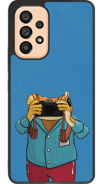 Samsung Galaxy A53 5G Case Hülle - Silikon schwarz Frog with camera DTMF