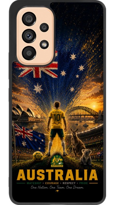 Samsung Galaxy A53 5G Case Hülle - Silikon schwarz Fussball Australien splash 2026
