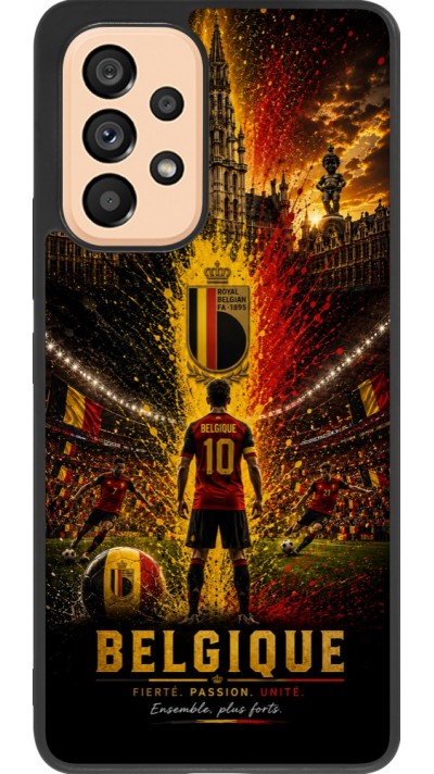 Samsung Galaxy A53 5G Case Hülle - Silikon schwarz Fussball Belgien splash 2026