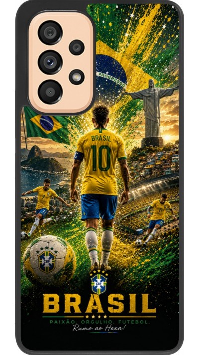 Samsung Galaxy A53 5G Case Hülle - Silikon schwarz Fussball Brasilien splash 2026
