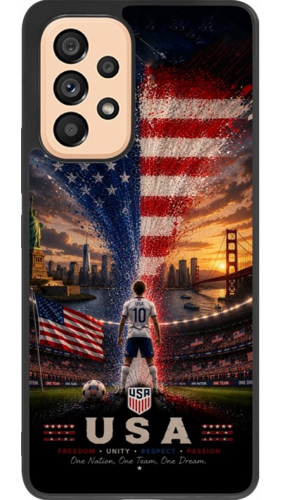 Samsung Galaxy A53 5G Case Hülle - Silikon schwarz Fussball Vereinigten Staaten splash 2026