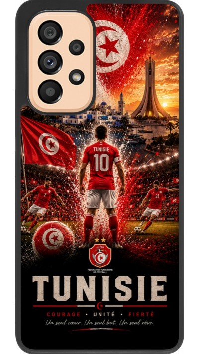 Samsung Galaxy A53 5G Case Hülle - Silikon schwarz Fussball Tunesien splash 2026