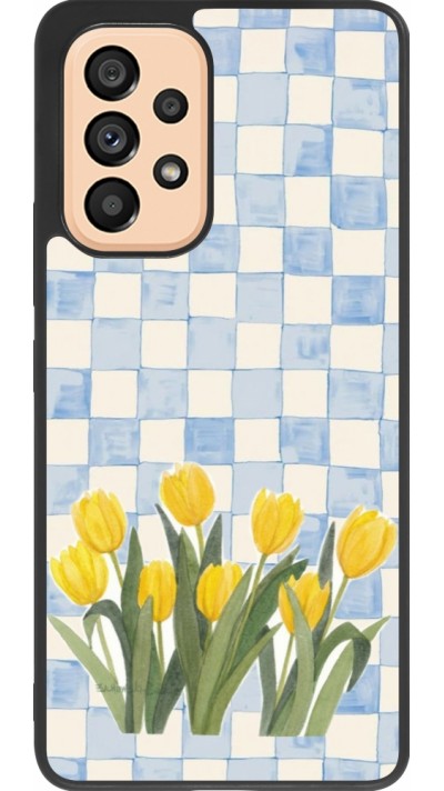 Samsung Galaxy A53 5G Case Hülle - Silikon schwarz Blue vichy tulips Spring 2026
