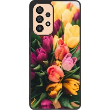 Samsung Galaxy A53 5G Case Hülle - Silikon schwarz Bouquet of tulips Spring 2026