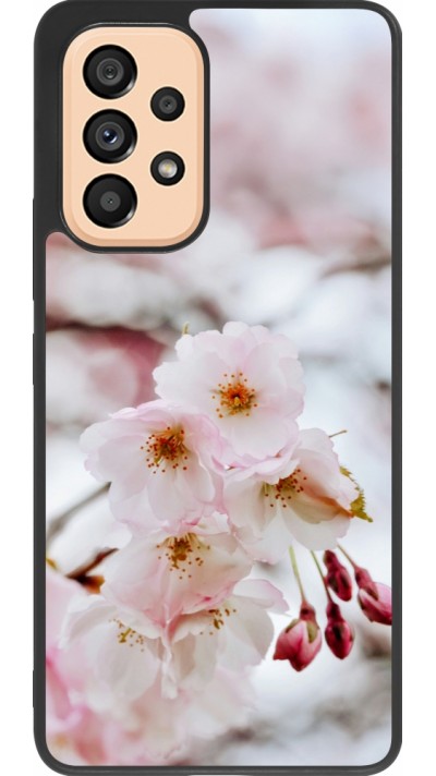 Samsung Galaxy A53 5G Case Hülle - Silikon schwarz Cherry tree Spring 2026