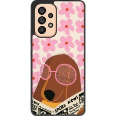Samsung Galaxy A53 5G Case Hülle - Silikon schwarz Dog with newspaper Spring 2026