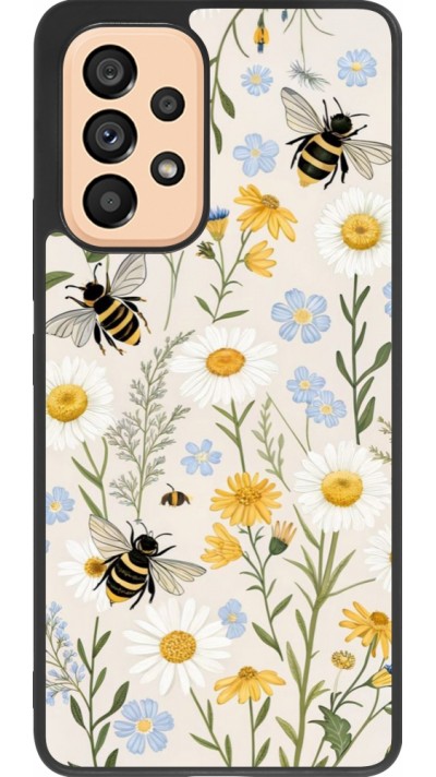 Samsung Galaxy A53 5G Case Hülle - Silikon schwarz Pattern bees Spring 2026
