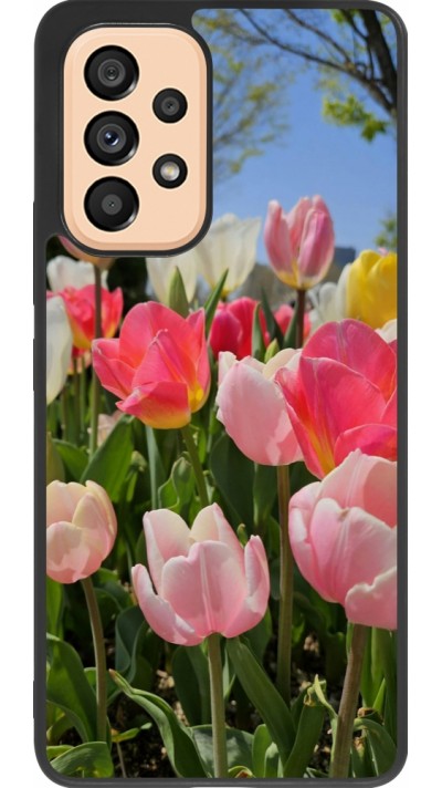 Samsung Galaxy A53 5G Case Hülle - Silikon schwarz Tulips Spring 2026
