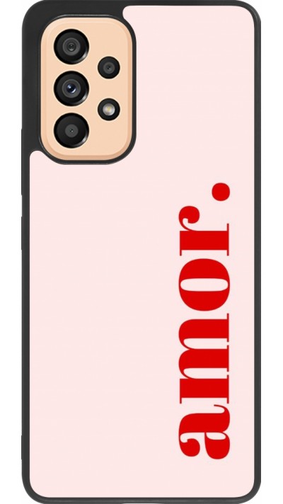 Samsung Galaxy A53 5G Case Hülle - Silikon schwarz Valentine 2024 amor