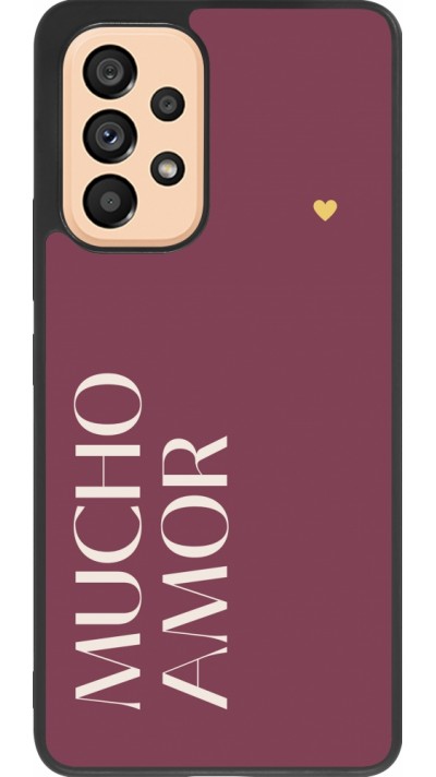 Samsung Galaxy A53 5G Case Hülle - Silikon schwarz Valentine 2024 mucho amor rosado